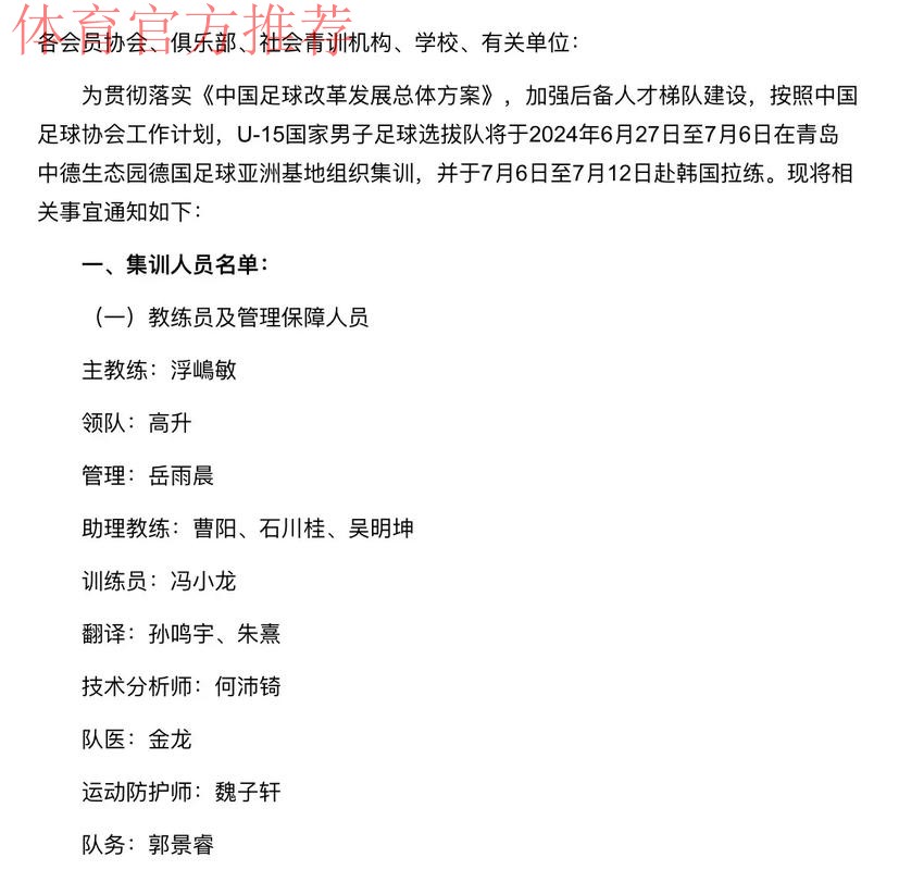 精英青少年球员数据追踪报告出炉，中国足协后备人才数据库不断完善